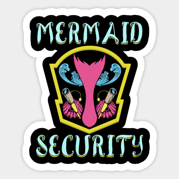 Mermaid security Sticker by captainmood